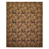 8x10 Black, Brown, Green Color Hand Woven French Aubusson Needlepoint  Wool Traditional Oriental Rug